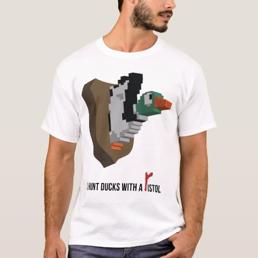 T-shirt Je chasse des canards avec un pistolet (Devant)