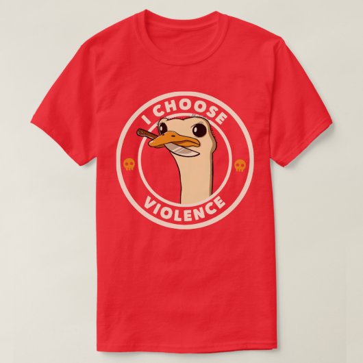 T-shirt Je choisis Violence Funny Emu par Tobe Fonseca (Design devant)