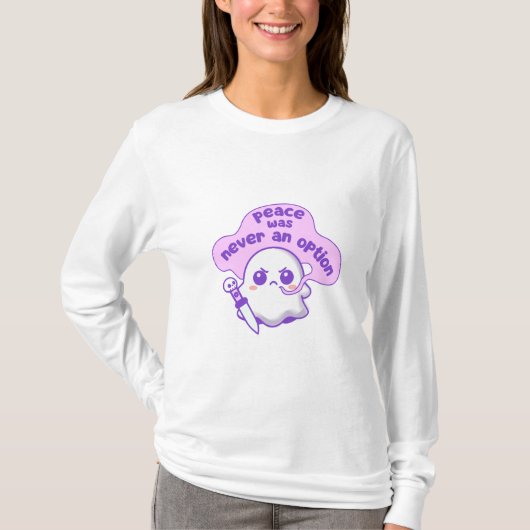 T-shirt Je Choisis Violence Ghost Funny Sketch (Devant)