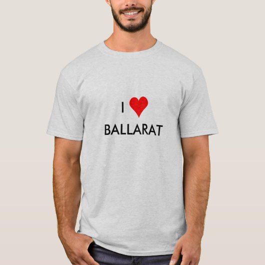 T-shirt je coeur ballarat (Devant)