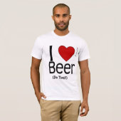 T-shirt Je Coeur Bière (N'Est-Ce Pas ?) (Devant entier)