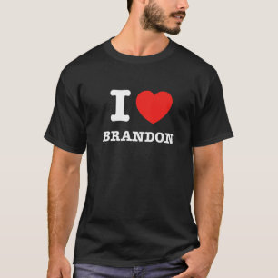 T-shirt Je Coeur Brandon Funny Politique Anti Biden