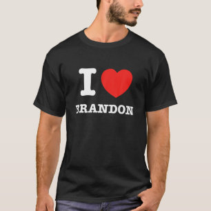 T-shirt Je Coeur Brandon Funny Politique Anti Biden