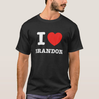 T-shirt Je Coeur Brandon Funny Politique Anti Biden