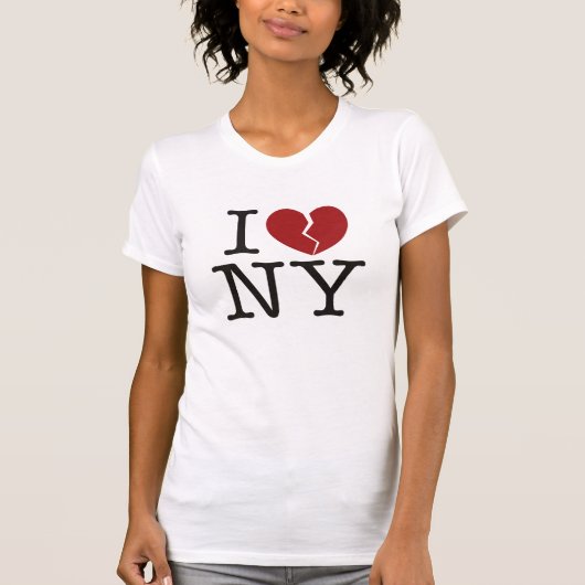 T-shirt Je [coeur brisé] NY (Devant)