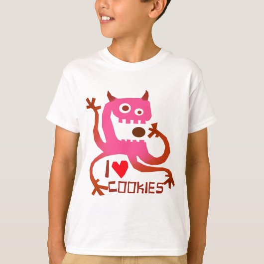 T-shirt Je * Coeur* Cookies — chemise (Devant)