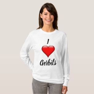 T-shirt Je Coeur Gerbils Chemise
