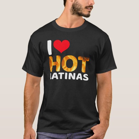 T-shirt Je Coeur Hot Latinas (Devant)