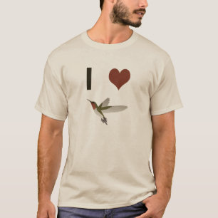 T-shirt Je coeur les colibris
