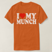 T-shirt Je Coeur Mon Munch J'Aime Mon Amant Munch Munch (Design devant)