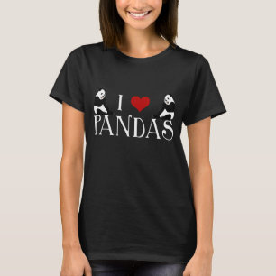 T-shirt Je Coeur Pandas