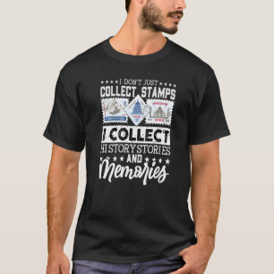 T-shirt Je collectionne Histoire Postage Philatélie Timbre