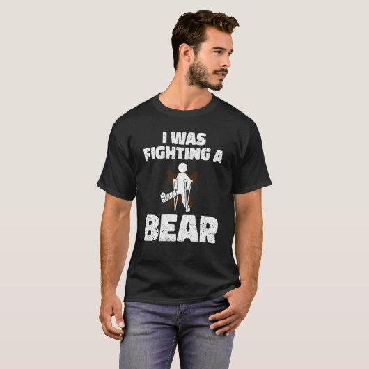 T-shirt Je Combattais Un Ours Après La Chirurgie Injur Per (Devant entier)