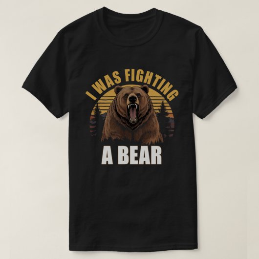 T-shirt Je Combattais Un Ours Drôle Blessure Obtenir Bien  (Design devant)