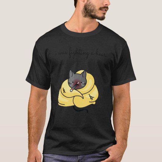 T-shirt Je combattais un ours s'améliorer bientôt récupéra (Devant)