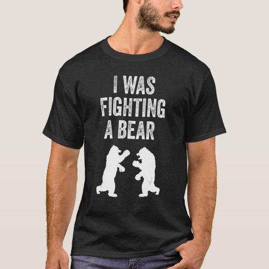 T-shirt Je Combattais Une Blessure À L'Ours Se Rétablir Bi (Devant)