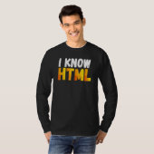 T-shirt Je Connais Le Codeur De Langue Informatique Html (Devant entier)
