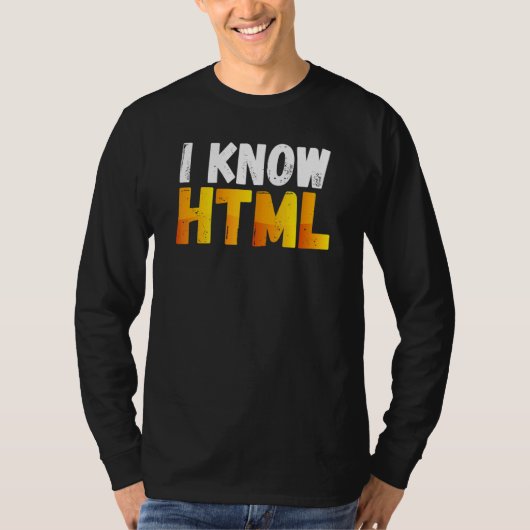 T-shirt Je Connais Le Codeur De Langue Informatique Html (Devant)