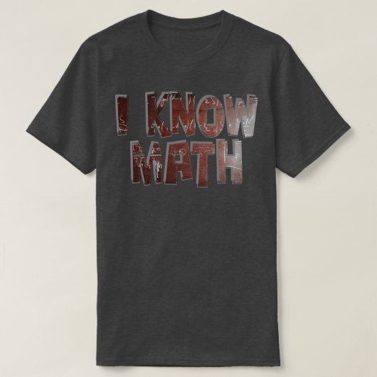 T-shirt Je connais les maths (Design devant)
