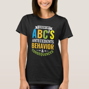 T-shirt Je connais mon thérapeute de comportement Abc's AB