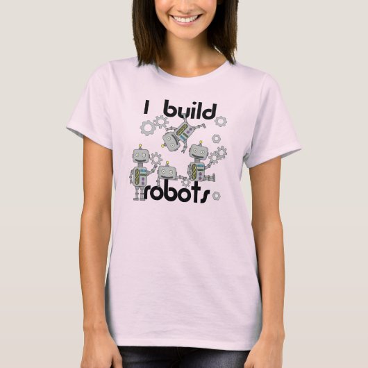 T-shirt Je construis des robots (Devant)