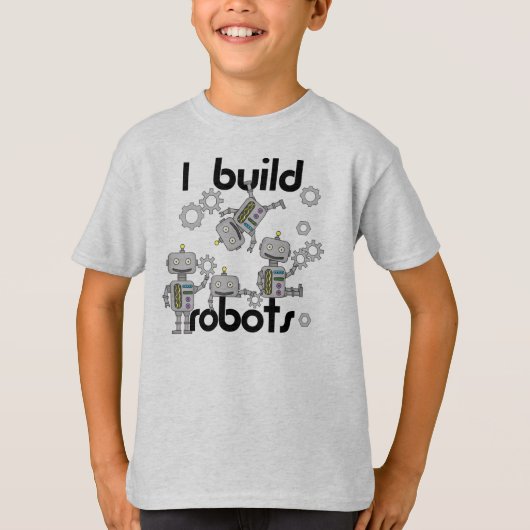T-shirt Je construis des robots (Devant)