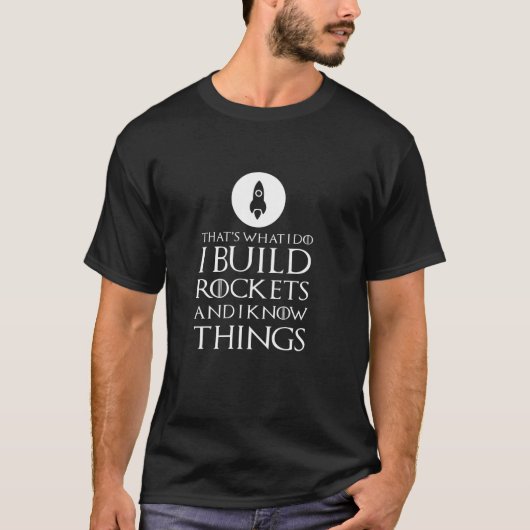 T-shirt Je Construis Rocket Funny Rocket Scientifique T-sh (Devant)