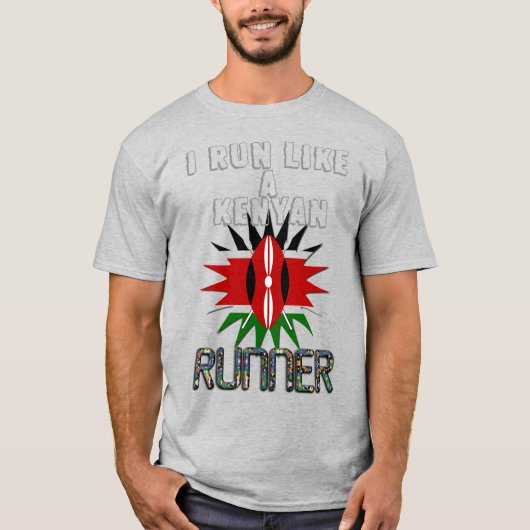 T-shirt Je cours comme un coureur kenyan Inspirational-top (Devant)
