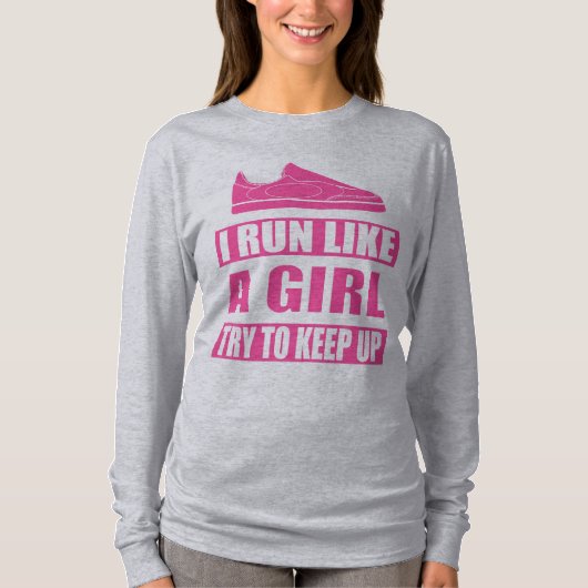 T-shirt Je cours comme une fille (Devant)