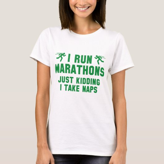 T-shirt Je Cours Des Marathons (Devant)