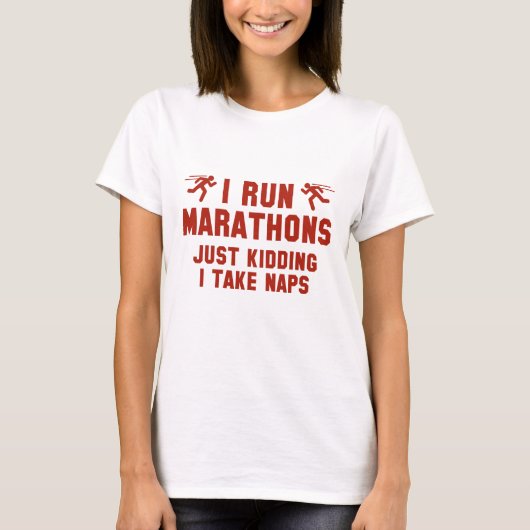 T-shirt Je Cours Des Marathons (Devant)