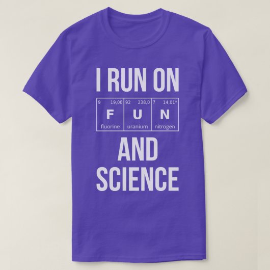 T-shirt Je Cours Fun Et Science I (Design devant)
