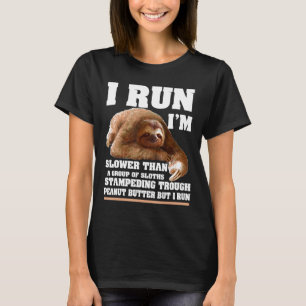 T-shirt Je Cours Im Plus Lent Sloth Lover Mignonne Cool Ca