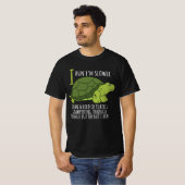 T-shirt Je cours Je suis plus lent qu'un troupeau de tortu (Devant entier)