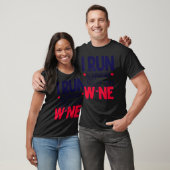 T-shirt Je Cours Parce Que J'Aime Vraiment Le Vin Runner Q (Unisexe)
