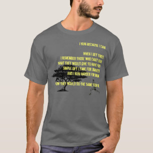 T-shirt Je cours parce que je peux…. (avec le coureur