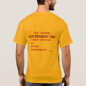 T-shirt je cours, parce qu'I Can. (Dos)