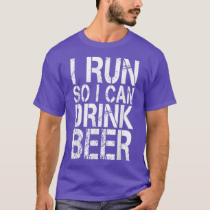T-shirt Je Cours Pour Boire De La Bière