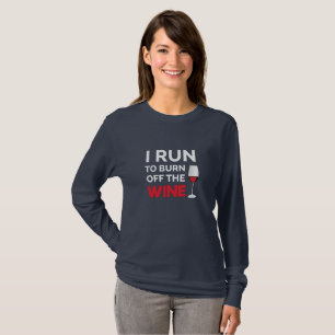 T-shirt Je Cours Pour Brûler Le Vin