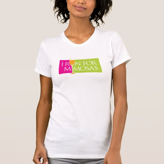 T-shirt Je cours pour des mimosas (Devant)