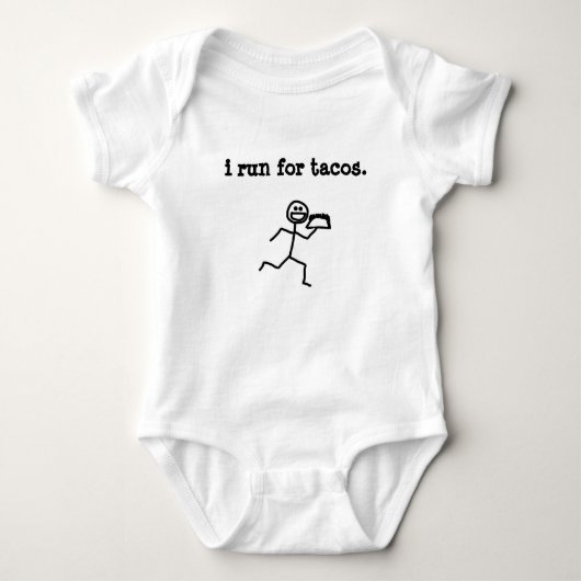 T-shirt je cours pour des tacos (Devant)