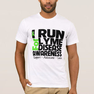 T-shirt Je cours pour la conscience de la maladie de Lyme