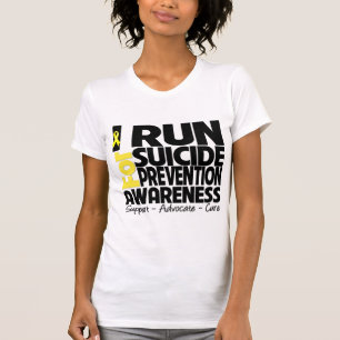 T-shirt Je cours pour la conscience de prévention de