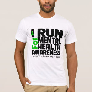 T-shirt Je cours pour la conscience de santé mentale