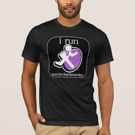 T-shirt je cours puisque la maladie de Crohns importe (Devant)