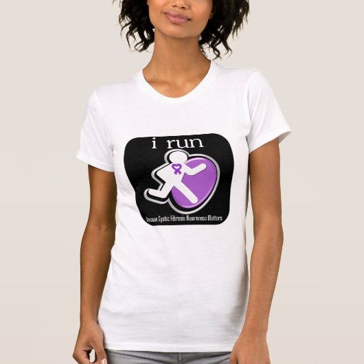 T-shirt je cours puisque la mucoviscidose importe (Devant)