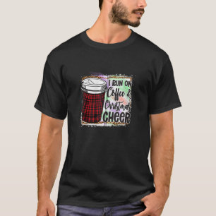 T-shirt Je Cours Sur Café Et Buffle De Café De Noël