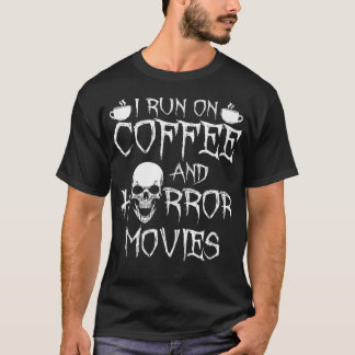 T-shirt Je Cours Sur Café Et Horreur