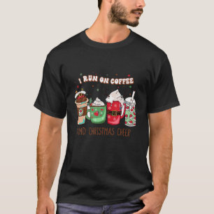 T-shirt Je Cours Sur Café Et Noël Joyeux Noël Joyeux Noël
