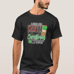 T-shirt Je Cours Sur Café Et Noël Soirée Festive Drôle